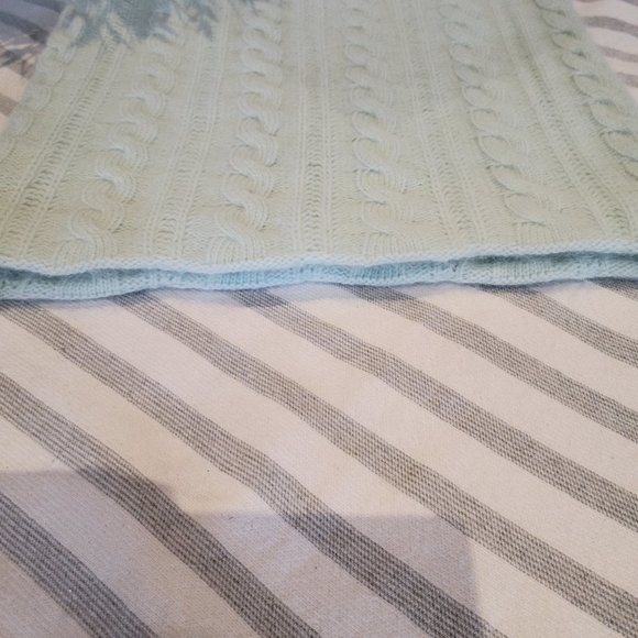 Topshop Mint Green Cablknit Infinity Scarf - Picture 3 of 7